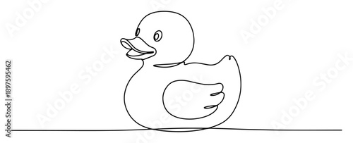 Fotografie rubber duck line art illustration