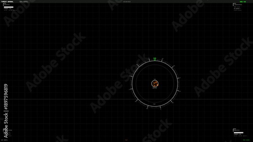 Wallpaper Mural Hud interface animation shows data points in a circular display with grid lines and markers for monitoring and analysis Torontodigital.ca