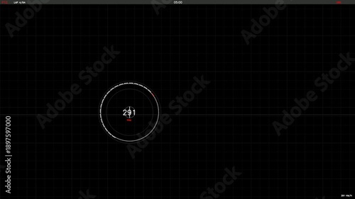 Wallpaper Mural Hud interface animation showing timer and numeric display during dynamic digital process Torontodigital.ca