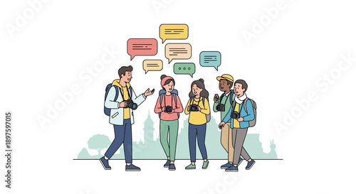 Captivating Communication Among Explorers With Photographic Gear