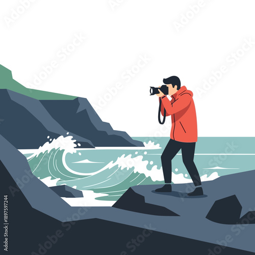 Capturing Coastal Serenity: Photographer Documents Dynamic Ocean Waves