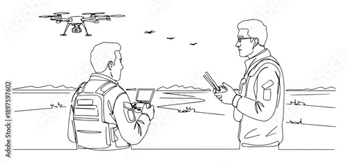 tactical drone coordination in field – outline military technology scene