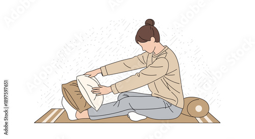 Comfortable Woman Arranging Cushions For Relaxation And Cozy Activities