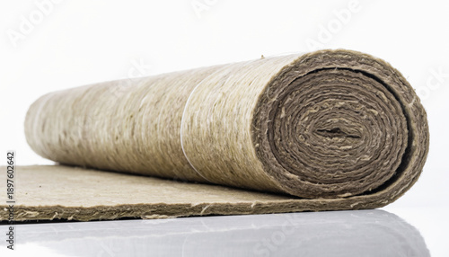 Roll of Natural Hemp Wool Insulation showing Fibrous Texture