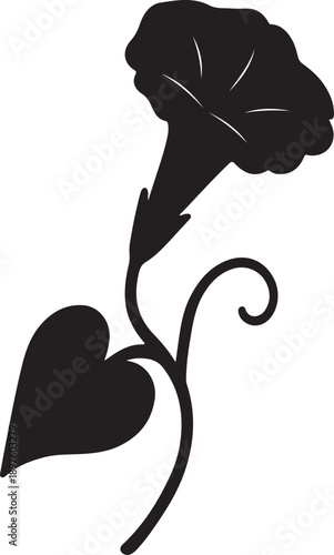 Morning Flower Vector Illustration Isolated on White Background