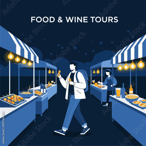 Culinary Journey Exploring Delicious Offerings At Night Market Food Stalls