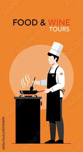 Culinary Master Chef Preparing Delicious Food for Gastronomic Tours