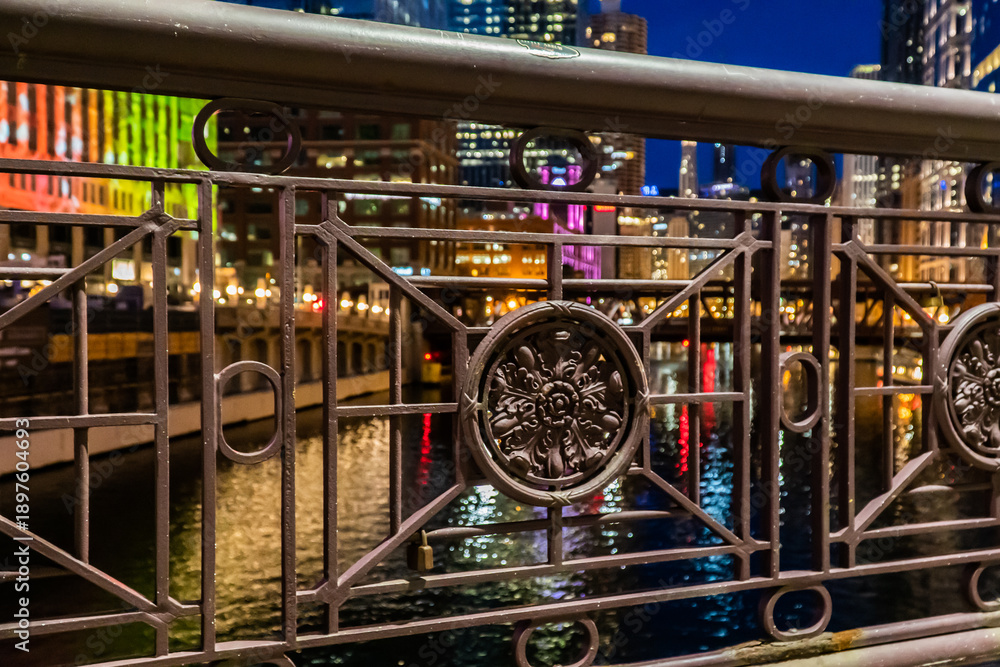 Obraz premium Chicago River Bridge