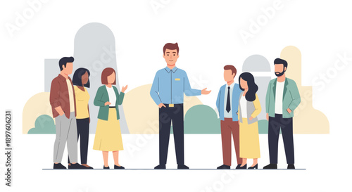 Diverse Group of People Engaged in a Business Discussion