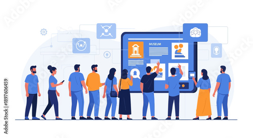 Digital Museum Experience Interactive Display For Modern Cultural Institutions