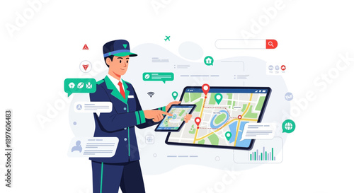 Digital Navigation Service Personnel Using Technology For Location Tracking And Data Analysis
