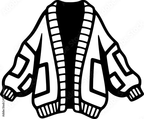 
Poetcore Oversized Chunky Knit Cardigan Silhouette
