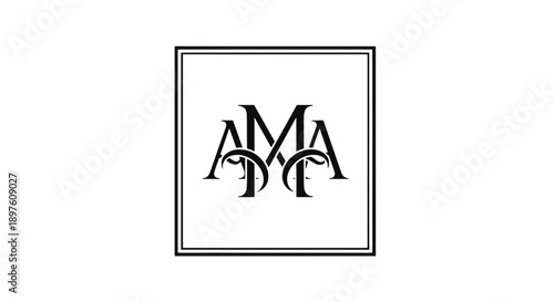 Elegant black intertwined monogram logo framed in a square.