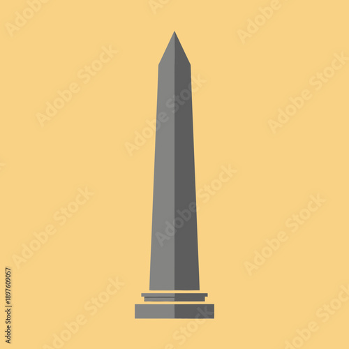 Simplified illustration of a tall, pointed obelisk monument on a base.