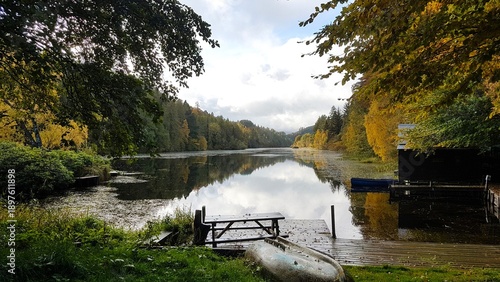 Country walk with loch