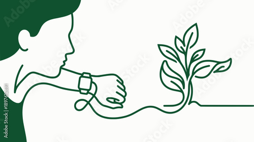 Smartwatch Plant Growth Connection
