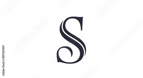 Elegant Serif S Monogram Logo on White Background for Branding and Typography.