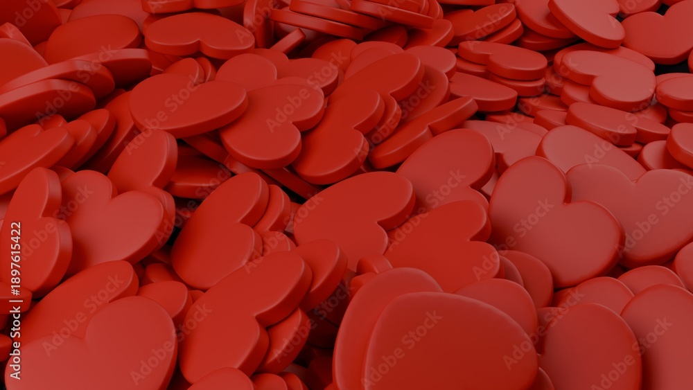 Obraz premium 3d colourful hearts love saint valentine day