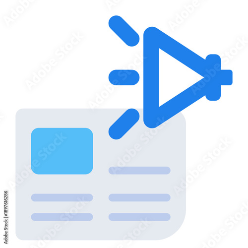 News Service Icon for Digital Platform Interface