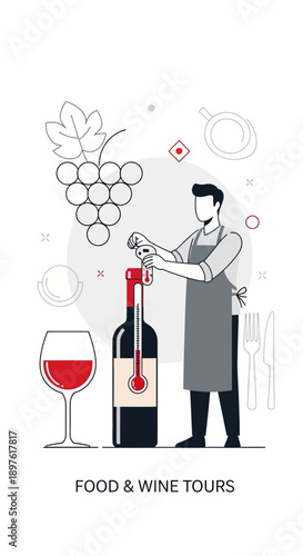 Elegant Wine Tasting Experience with Sommelier and Vineyard Grapes