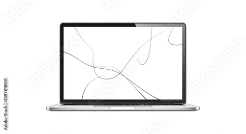 Laptop Displaying a Map and Routes on Screen for Technology Workspace and Navigation Concept.