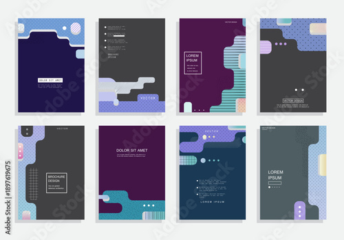 Modern minimal vector illustration with color variations