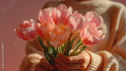 Celebrating International Women's Day with flowers on March 8