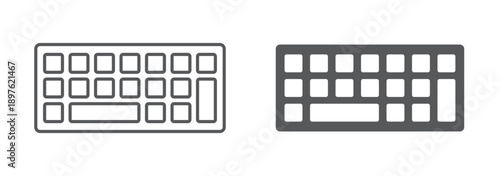 Computer keyboard button layout template with letters for graphic use. Modern computer keyboard. Vector illustration