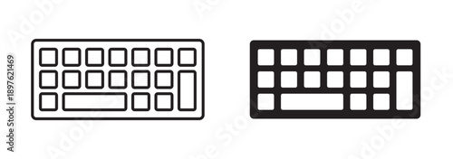 Computer keyboard button layout template with letters for graphic use. Modern computer keyboard. Vector illustration