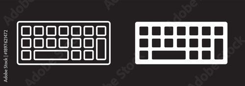 Computer keyboard button layout template with letters for graphic use. Modern computer keyboard. Vector illustration