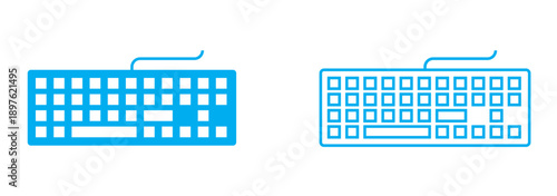 Computer keyboard button layout template with letters.