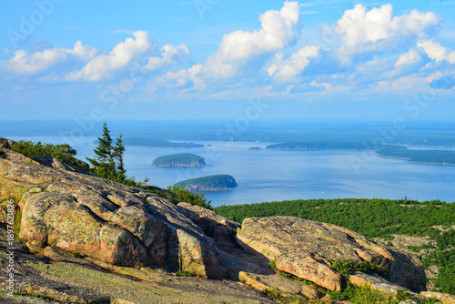 фотографія View from the top of Cadillac Mountain in Acadia National Park Maine, USA with a