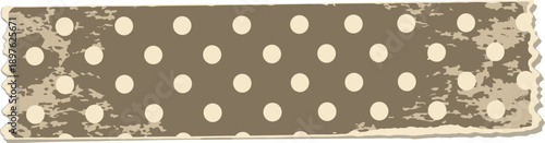Vintage Polka Dot Tape Strip: Retro Design Element for Scrapbooking, Crafts, and Digital Art Projects, Perfect for Adding a Nostalgic Touch