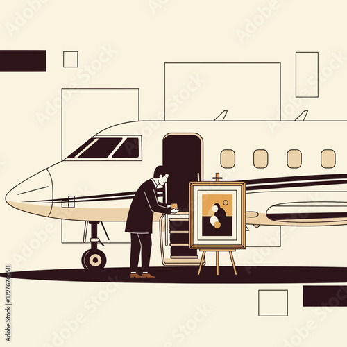 Exclusive Art Acquisition At Private Jet Terminal Luxury Lifestyle Experience