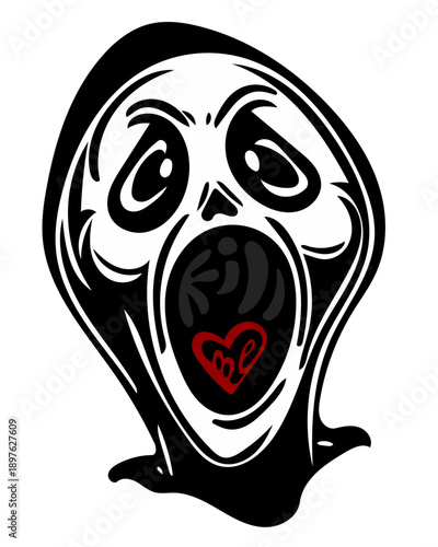 KILL ME corazón caricatura.