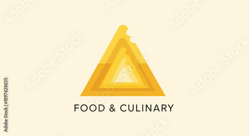 Geometric Food Logo Design Depicting Culinary Arts and Gastronomic Experiences