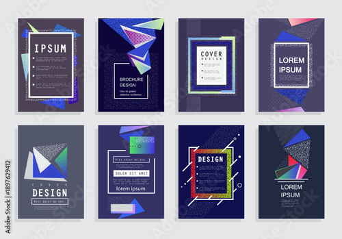 Abstract geometric vector artwork for modern design