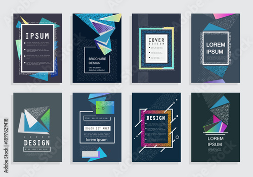 Abstract geometric vector artwork for modern design