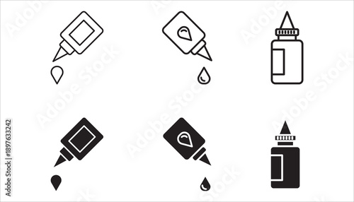 Glue vector icon. Liquid glue icon. with white background.