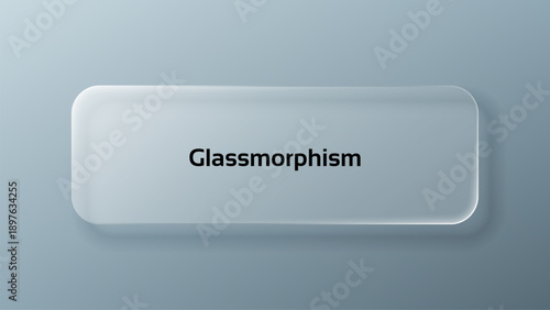 Liquid glass morphism vector element on an abstract background. User interface design texture for web, application, or banner. Trendy style.
