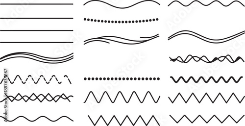 Minimal Line Design Elements Vector
