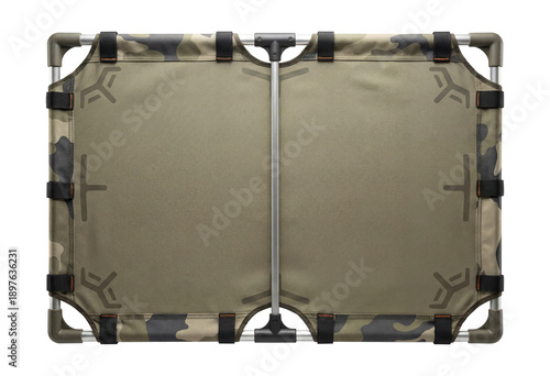 Camo windbreak with collapsible frame.