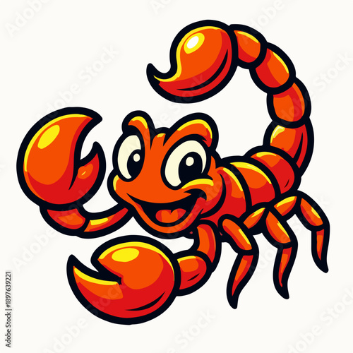 Fotografie Cute Scorpion Mascot Illustration