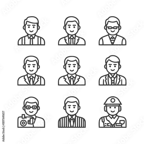 Diverse professional portraits: A collection of various occupations and roles.