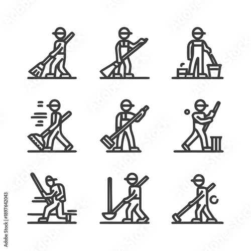 Cleaning and Maintenance Icons: A Comprehensive Collection.