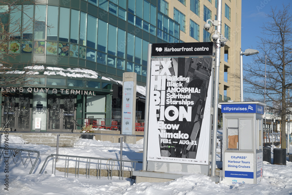 Obraz premium poster at Harbourfront Centre outside Queen’s Quay Terminal, Toronto