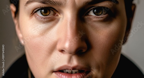 close up portrait of a young woman