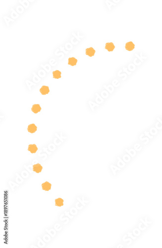 Hand drawn crayon firework ray pattern with round pastel chalk stroke. Abstract element forms a round pattern and ray with soft stroke for decor, textured illustration or graphic element.