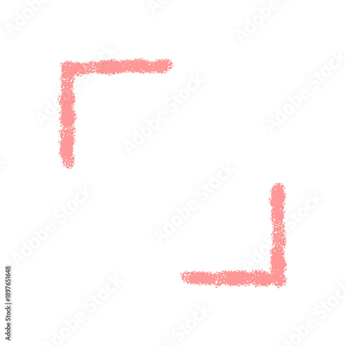 Crayon sketch pastel frame corner element gives a hand drawn border with chalk edge and icon style. This pink tone design uses font effect and border accent as a unique decorative frame.