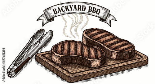 Delicious Grilled Steaks Ready for Backyard BBQ Celebration.